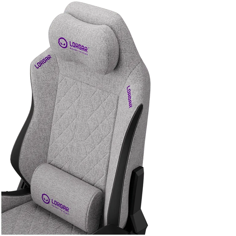 LORGAR CHA41, Ergonomic Gaming Chair Advanced, premium anti-stain fabric, Grey