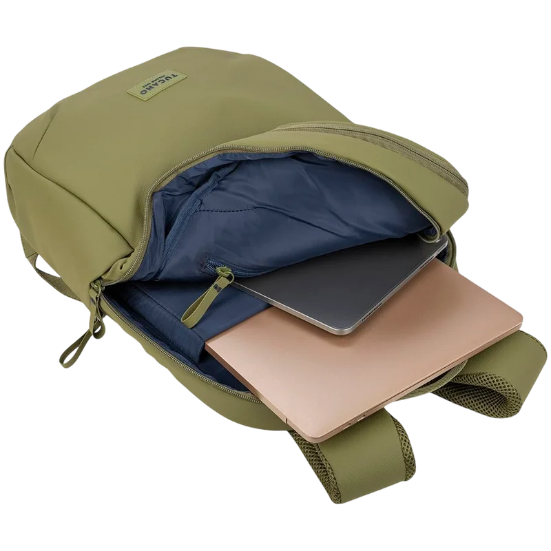 TUCANO LASER Backpack for Laptop 15.6 / MacBook Pro 16, water-resistant recycled fabric, Military Green