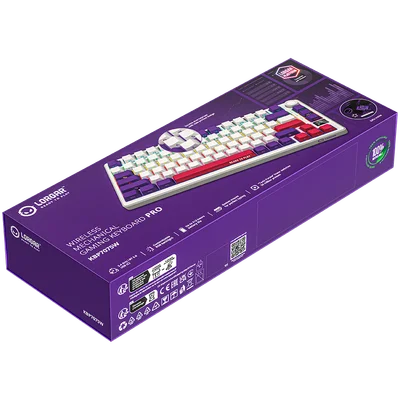 LORGAR KBP7075W, Wireless 75% Mechanical Gaming Keyboard Pro, White, EN layout