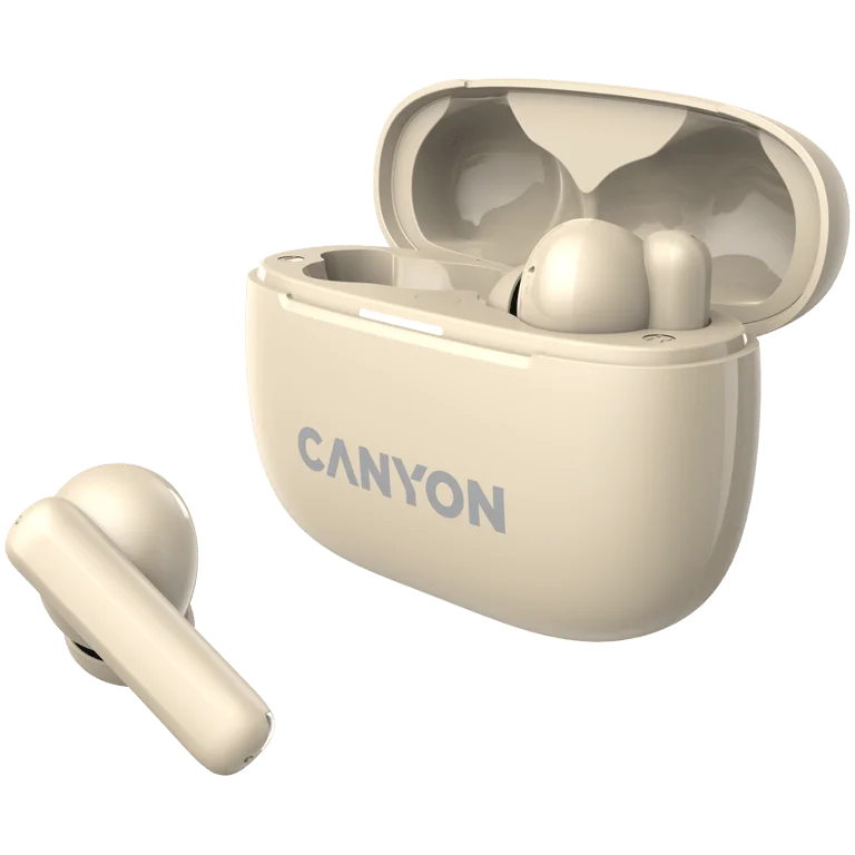 True Wireless слушалки CANYON OnGo TWS-10 ANC+ENC Бежов