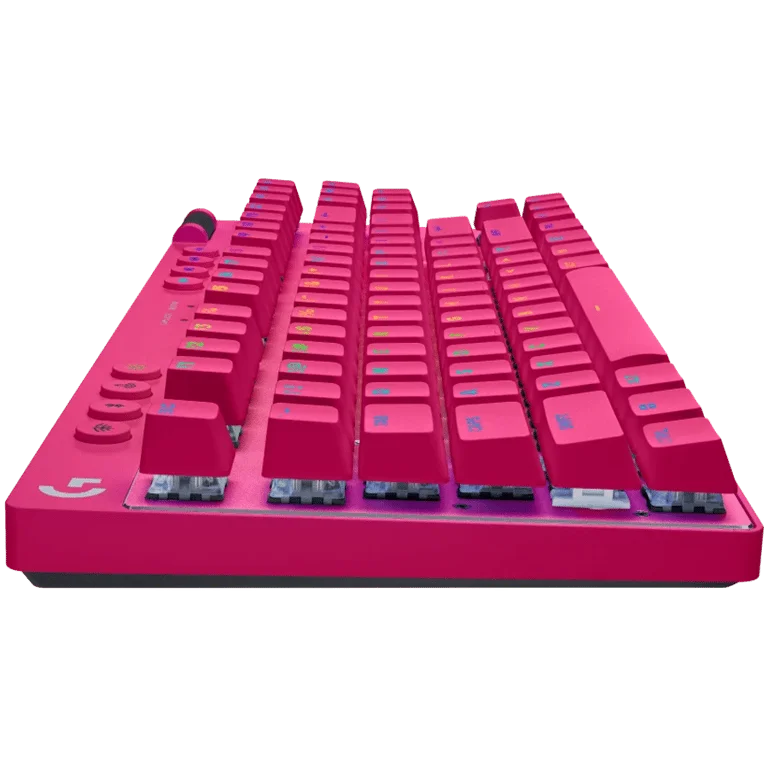 Гейминг клавиатура Logitech G PRO X TKL LIGHTSPEED – Magenta, механична, безжична, US INT'L, Tactile