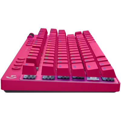 Гейминг клавиатура Logitech G PRO X TKL LIGHTSPEED – Magenta, механична, безжична, US INT'L, Tactile