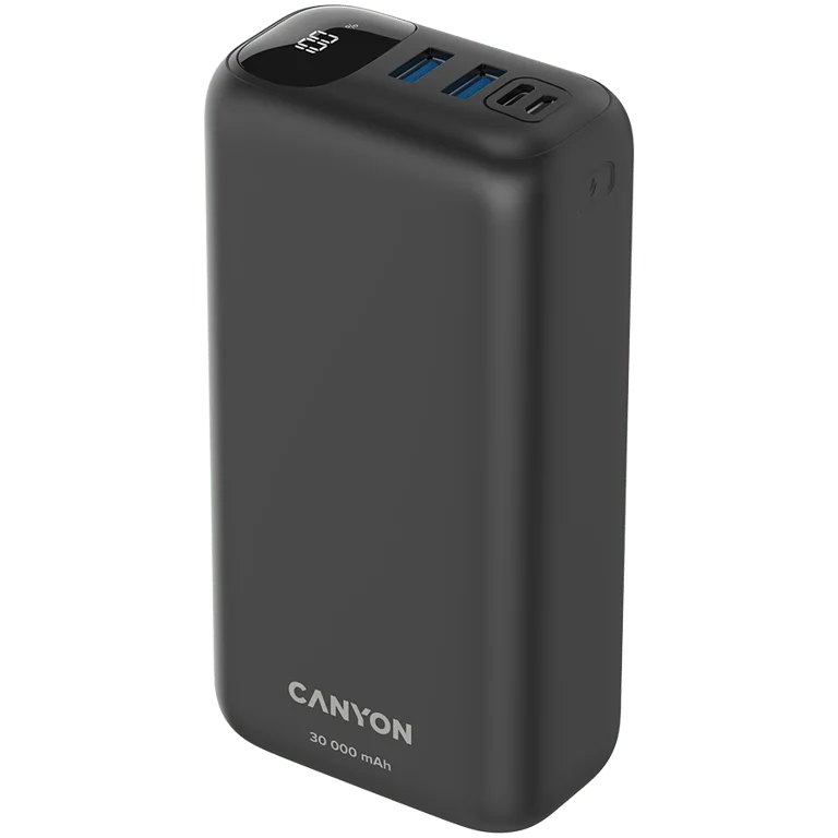 CANYON power bank PB-301 LED 30000 mAh PD 20W QC 3.0 Black