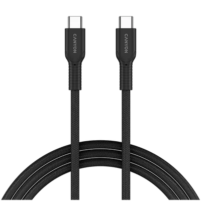 CANYON cable OnWire 60CL C-C 60W COLOR Braided 1m Black