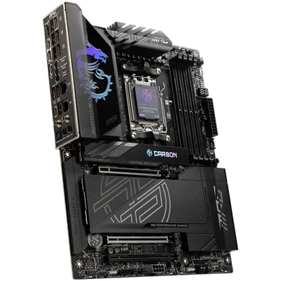 Дънна платка MSI MPG X870E CARBON WIFI ATX Socket AM5 DDR5 до 8400MHz Wi-Fi 7 Bluetooth 5.4 2.5G+5G LAN