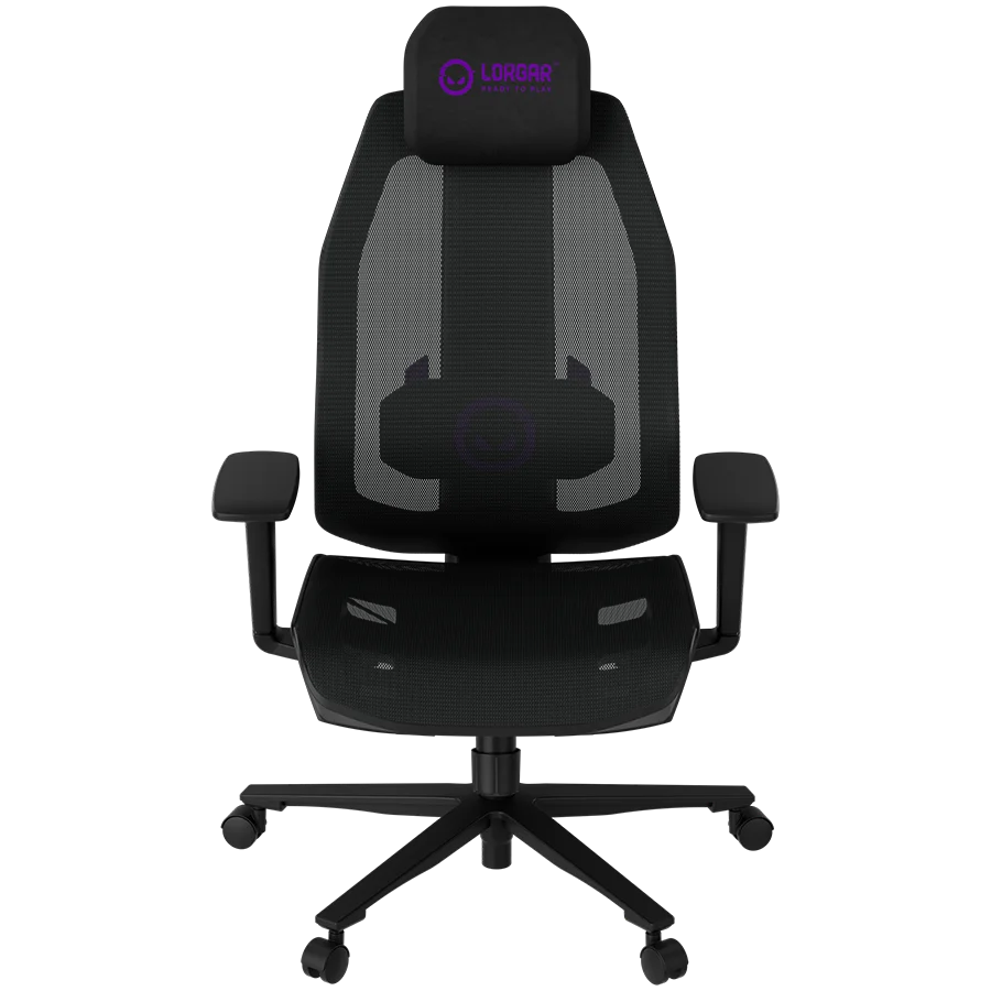 Гейминг стол LORGAR – CHP51 Pro Mesh, черен, регулируем, 4D подлакътници