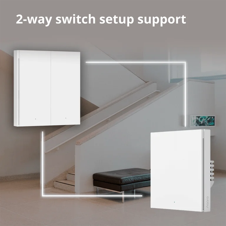 Смарт стенен ключ AQARA – WS-EUK01, ZigBee, 1 бутон, бял