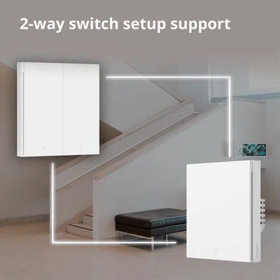 Смарт стенен ключ AQARA – WS-EUK01, ZigBee, 1 бутон, бял