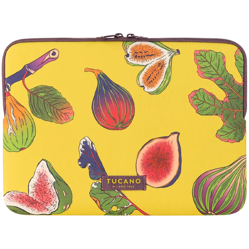 TUCANO SCHIZZO Sleeve for MacBook Air 15 / Laptop 13 / Laptop 14, Flora Fichi Acid Green