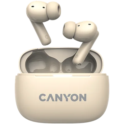 True Wireless слушалки CANYON OnGo TWS-10 ANC+ENC Бежов