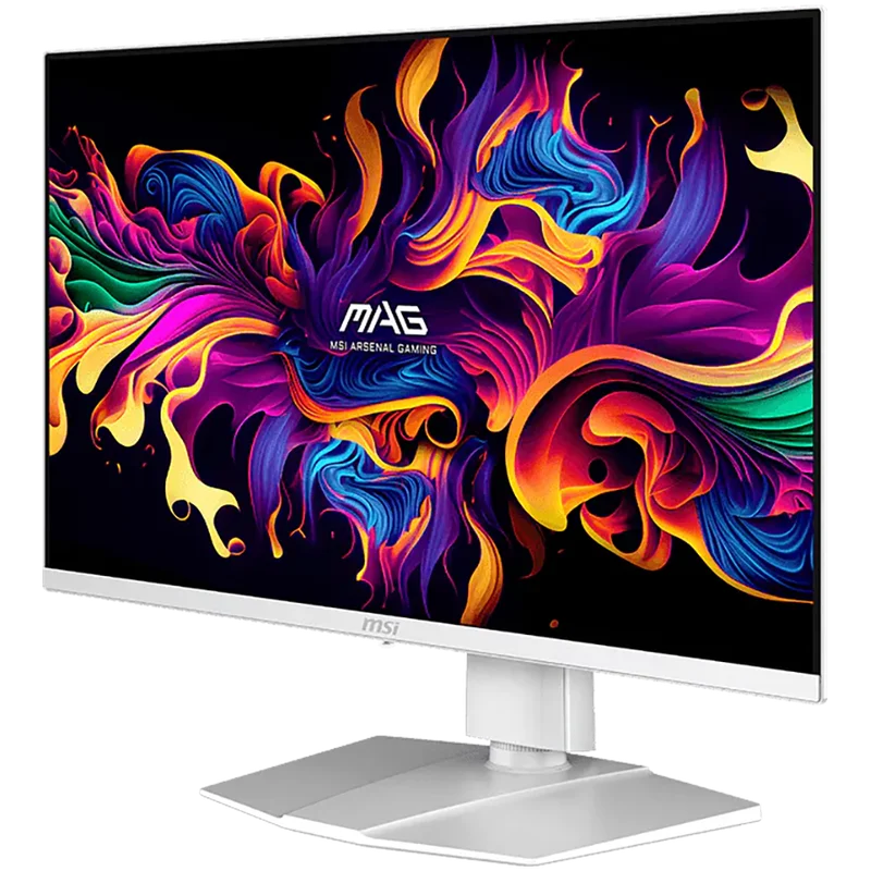 Гейминг монитор MSI – MAG 272QPW QD-OLED X28, 26.5", 280Hz, WQHD, QD-OLED, 0.03ms, бял