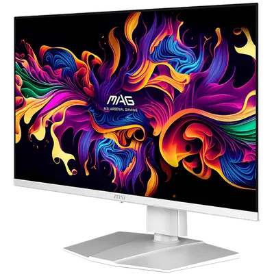 Гейминг монитор MSI – MAG 272QPW QD-OLED X28, 26.5", 280Hz, WQHD, QD-OLED, 0.03ms, бял