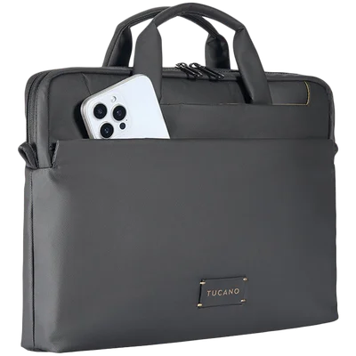 TUCANO WORK OUT 5 Slim Bag for MacBook Pro 14 / MacBook Air 13 / MacBook Pro 13 / Laptop 13, Black