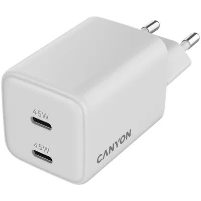 CANYON charger CU45CC GaN 45W 2xPD EU White