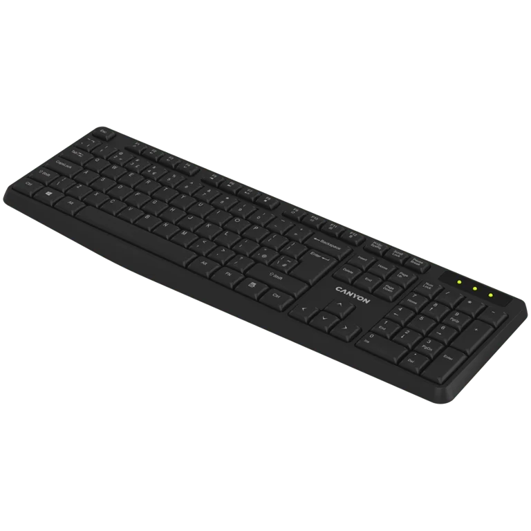CANYON keyboard KB-W01 EN/BG Wireless Black