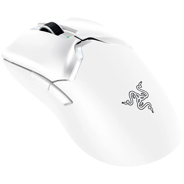 Гейминг мишка RAZER – DeathAdder V3 Pro White Edition, 30000 DPI, оптичен сензор, безжична и кабелна, 63 г