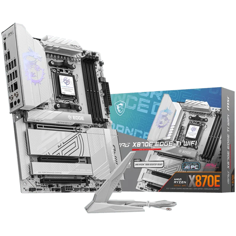 Дънна платка MSI MPG X870E EDGE TI WIFI ATX Socket AM5 DDR5 до 8400MHz PCIe 5.0 Wi-Fi 7 Bluetooth 5.4 7.1 HD Audio 5G LAN