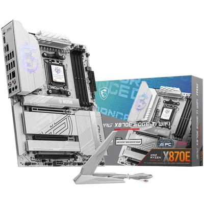 Дънна платка MSI MPG X870E EDGE TI WIFI ATX Socket AM5 DDR5 до 8400MHz PCIe 5.0 Wi-Fi 7 Bluetooth 5.4 7.1 HD Audio 5G LAN