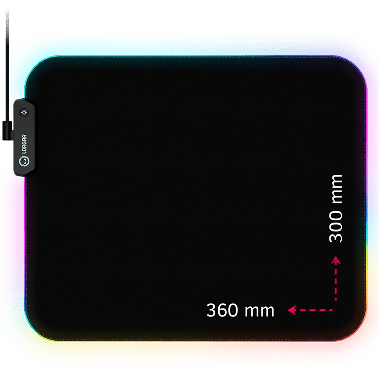 Lorgar Steller 913, Gaming mouse pad, High-speed surface, anti-slip rubber base, RGB backlight, USB connection, Lorgar WP Gameware support, size: 360mm x 300mm x 3mm, weight 0.250kg
