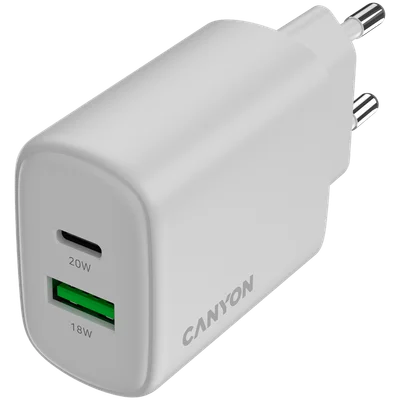 CANYON charger OnCharge 200 20W 1xPD 1xQC EU White