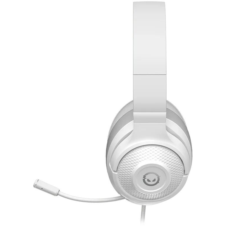 LORGAR Noah 101, Gaming headset with microphone, 3.5mm jack connection, cable length 2m, foldable design, PU leather ear pads, size: 185*195*80mm, 0.245kg, white