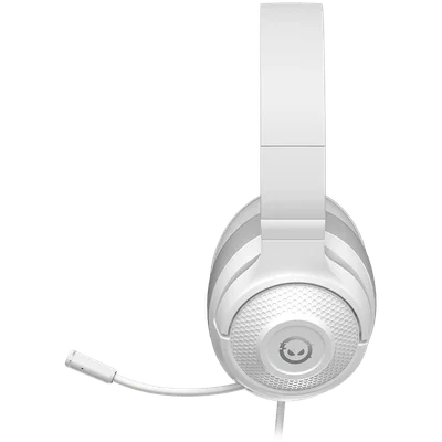 LORGAR Noah 101, Gaming headset with microphone, 3.5mm jack connection, cable length 2m, foldable design, PU leather ear pads, size: 185*195*80mm, 0.245kg, white
