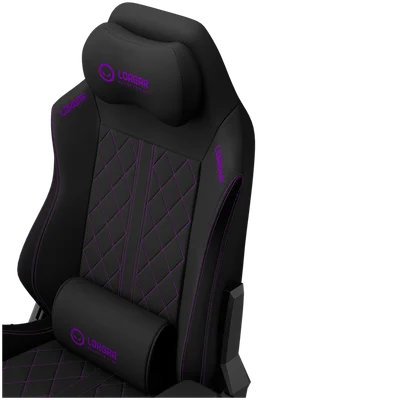 LORGAR CHA41, Ergonomic Gaming Chair Advanced, premium anti-stain fabric, Black/purple