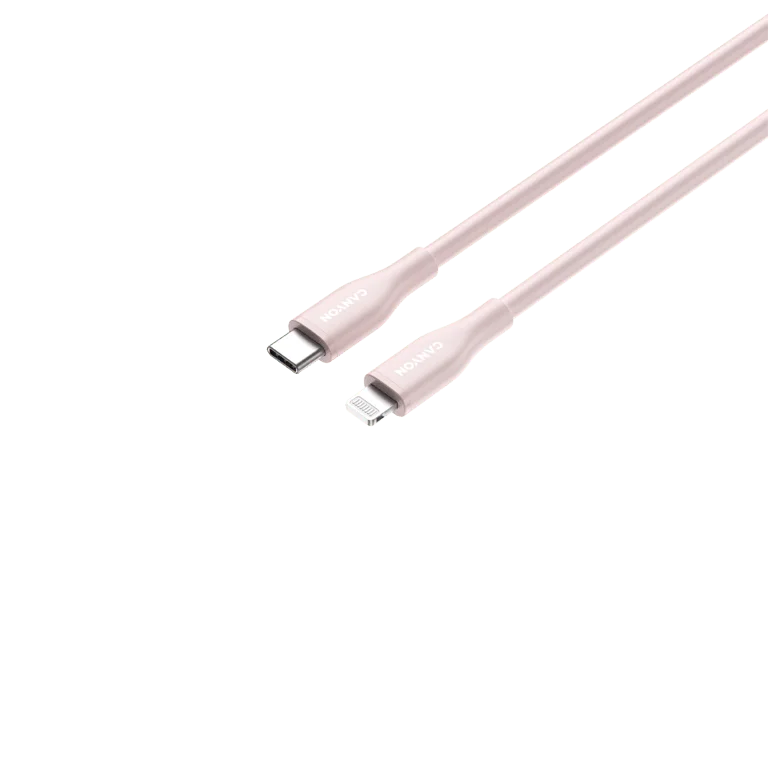 USB-C към Lightning кабел CANYON CLNM60 60W MFI 1m силиконов Розов