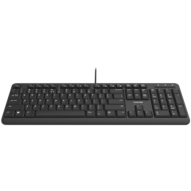 CANYON keyboard HKB-20 EN/BG Velvet Wired  Black