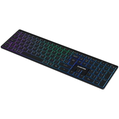 CANYON keyboard HKB-W11 UK/US RGB Dual Mode Wireless Black