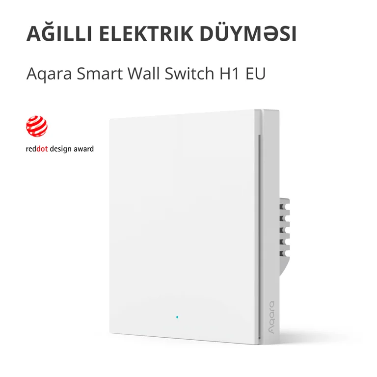 Смарт стенен ключ AQARA – WS-EUK01, ZigBee, 1 бутон, бял