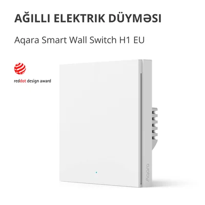 Смарт стенен ключ AQARA – WS-EUK01, ZigBee, 1 бутон, бял