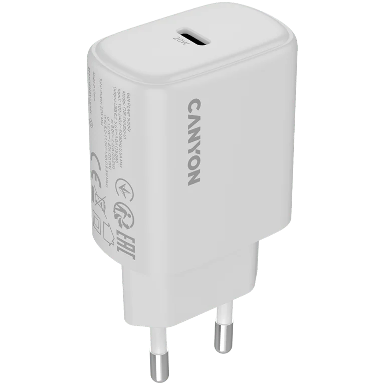 CANYON charger OnCharge 200 20W 1xPD EU White