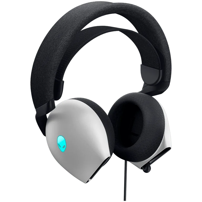 Гейминг слушалки Alienware AW520H Lunar Light, с кабел