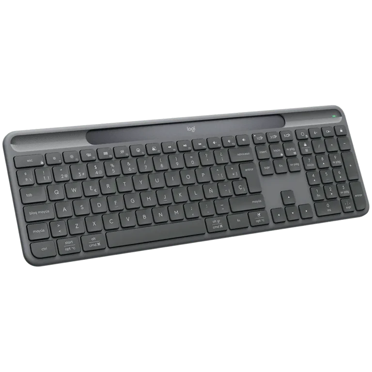 Клавиатура Logitech Slim Solar+ за бизнес, графит, безжична, Bluetooth/2.4GHz, US English