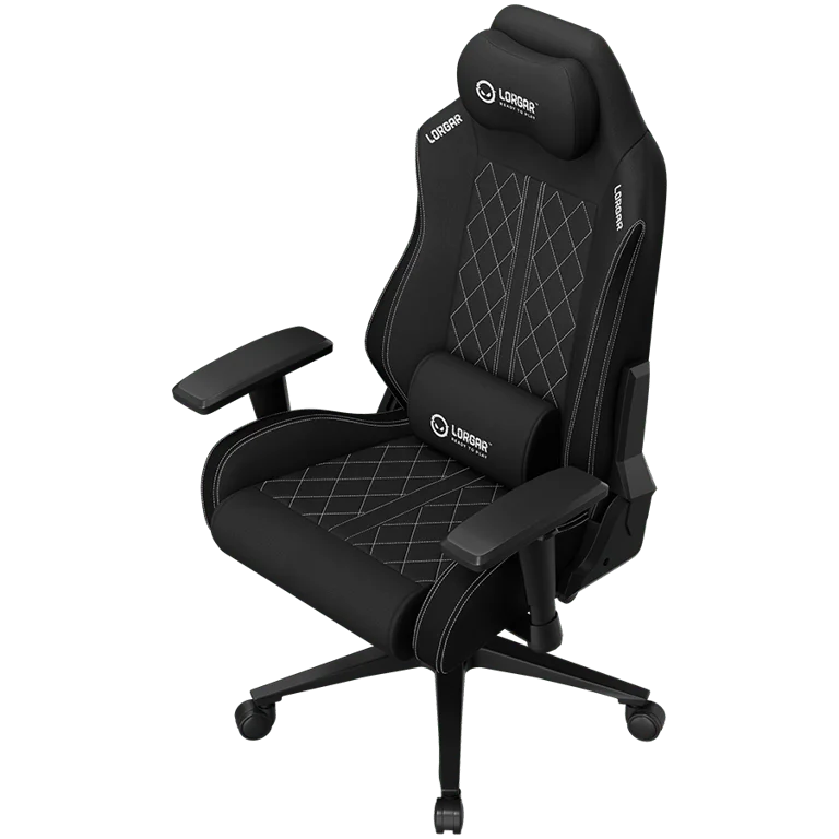 LORGAR CHA41, Ergonomic Gaming Chair Advanced, premium anti-stain fabric, Black/white
