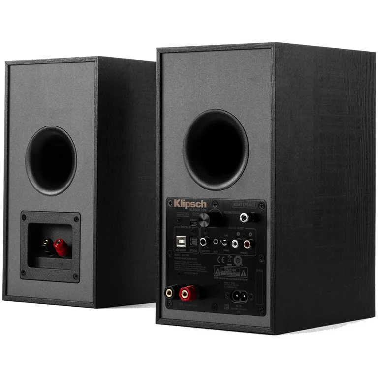 Klipsch Reference R-41PM Powered Bookshelf Speakers, Black, Pair