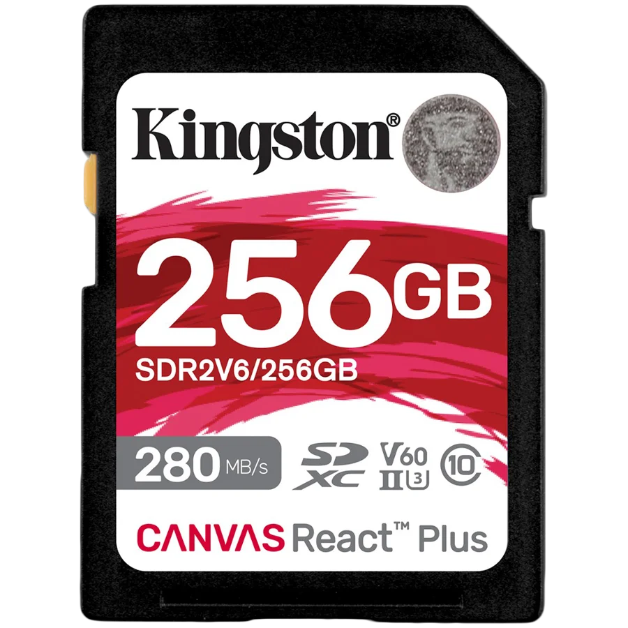 Kingston 256GB SDXC Canvas React Plus SDXC UHS-II 280R/150W U3 V60