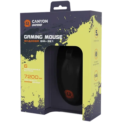 CANYON mouse Shadder GM-321 RGB 6buttons Wired Black