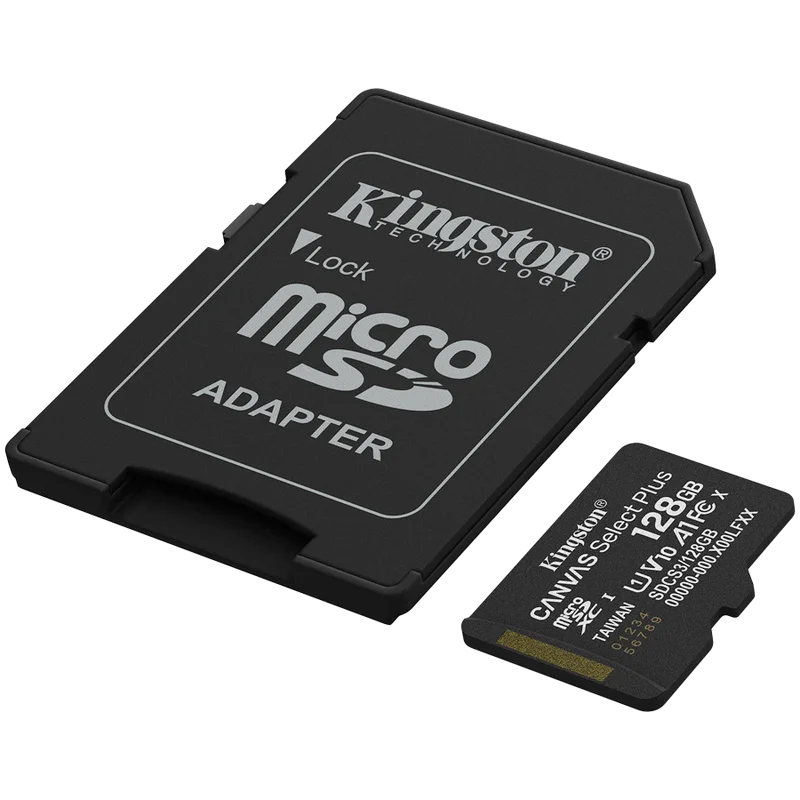 Kingston 128GB microSDXC Canvas Select Plus Gen3 150MB/s A1 Card + Adapter