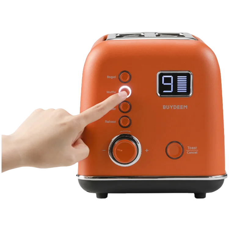 BUYDEEM 2 Slice Automatic Metal Toaster, model DT730E, color Koi Red, EU