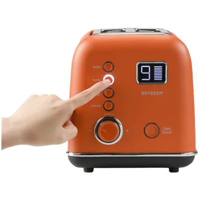 BUYDEEM 2 Slice Automatic Metal Toaster, model DT730E, color Koi Red, EU