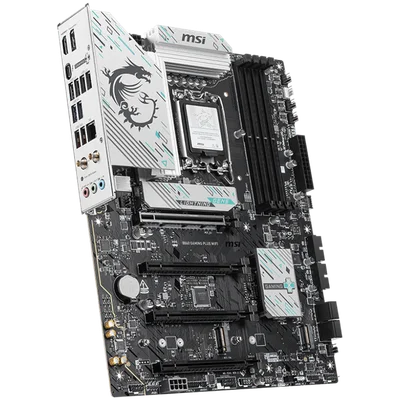 MSI PRO B860 GAMING PLUS WIFI, ATX, LGA 1851, 4x DDR5 Dual Channel DDR5 up to 8600(OC)MHz, 4x PCIe x16 slot, 3x M.2 slot, 4x USB 2.0, 2x USB 5Gbps, 2x USB 10Gbps, 1x USB 40Gbps Type-C, HDMI, DP, 7.1 HD Audio, 5G LAN, WiFi, BT, 3Y