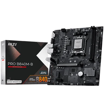 Дънна платка MSI PRO B840M-B Micro ATX Socket AM5 DDR5 8000MHz 2x M.2 7.1 Audio 2.5G LAN