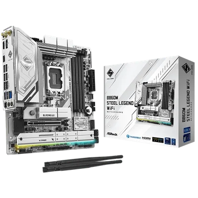 Дънна платка ASROCK Intel B860 4 слота DDR5 Wi-Fi Micro ATX