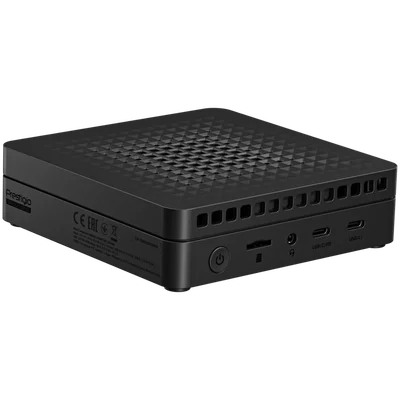 Мини компютър PRESTIGIO SOLUTIONS Alder Lake N100, 8GB RAM, 256GB SSD, Intel UHD Graphics, Wi-Fi 6, Linux Ubuntu, черен