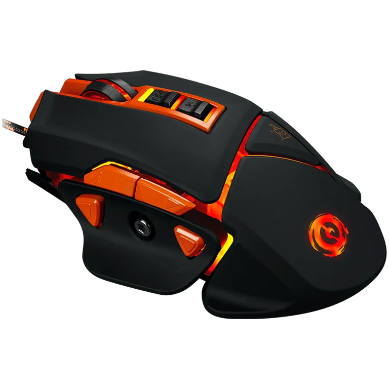 CANYON Optical gaming mouse, adjustable DPI setting 800/1000/1200/1600/2400/3200/4800/6400, LED backlight, moveable weight slot and retractable top cover for comfortable usage