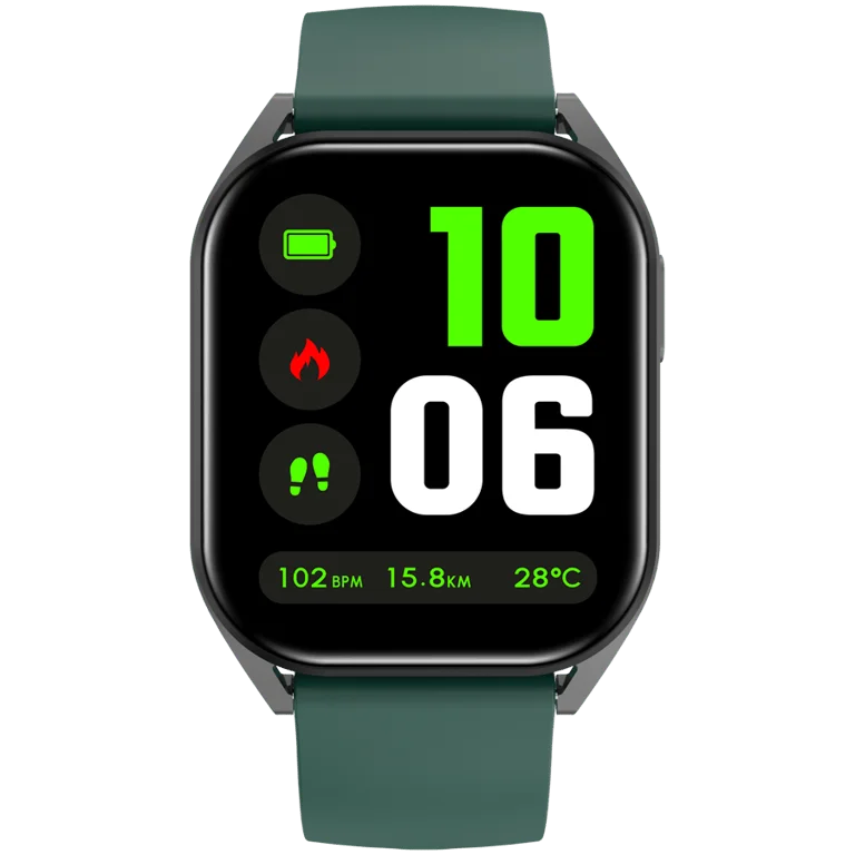 Смарт часовник CANYON – Chatter SW-58, 1.8" IPS, Bluetooth обаждания, черно-зелен
