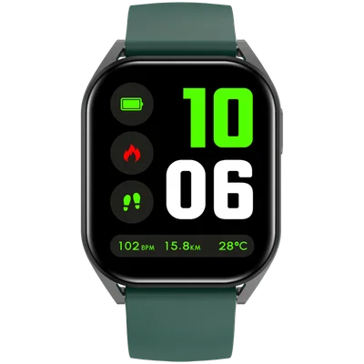 Смарт часовник CANYON – Chatter SW-58, 1.8" IPS, Bluetooth обаждания, черно-зелен