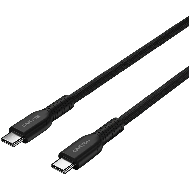 CANYON cable OnWire 60CL C-C 60W COLOR Braided 1m Black
